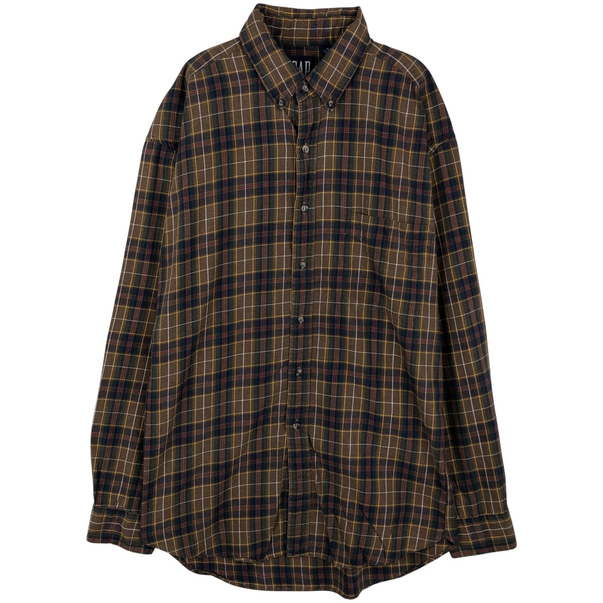 古着 90年代 ギャップ GAP オールドギャップ 長袖 ボタンダウンチェックシャツ 香港製 メンズXL相当 ヴィンテージ/eaa458910