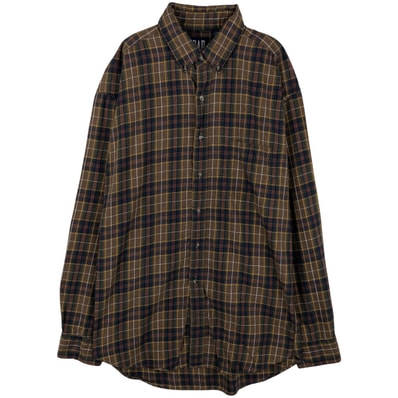 古着 90年代 ギャップ GAP オールドギャップ 長袖 ボタンダウンチェックシャツ 香港製 メンズXL相当 ヴィンテージ/eaa458910