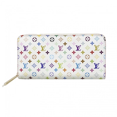 ★最終価格【6ee6559-k】ルイヴィトン 長財布 モノグラム・マルチカラー LV×TMジッピーウォレット M13922 ブロン 村上隆【中古】レディース