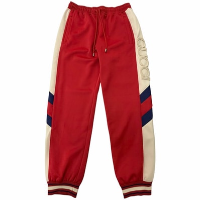 未使用品 グッチ パンツ レッド メンズ XS 715190