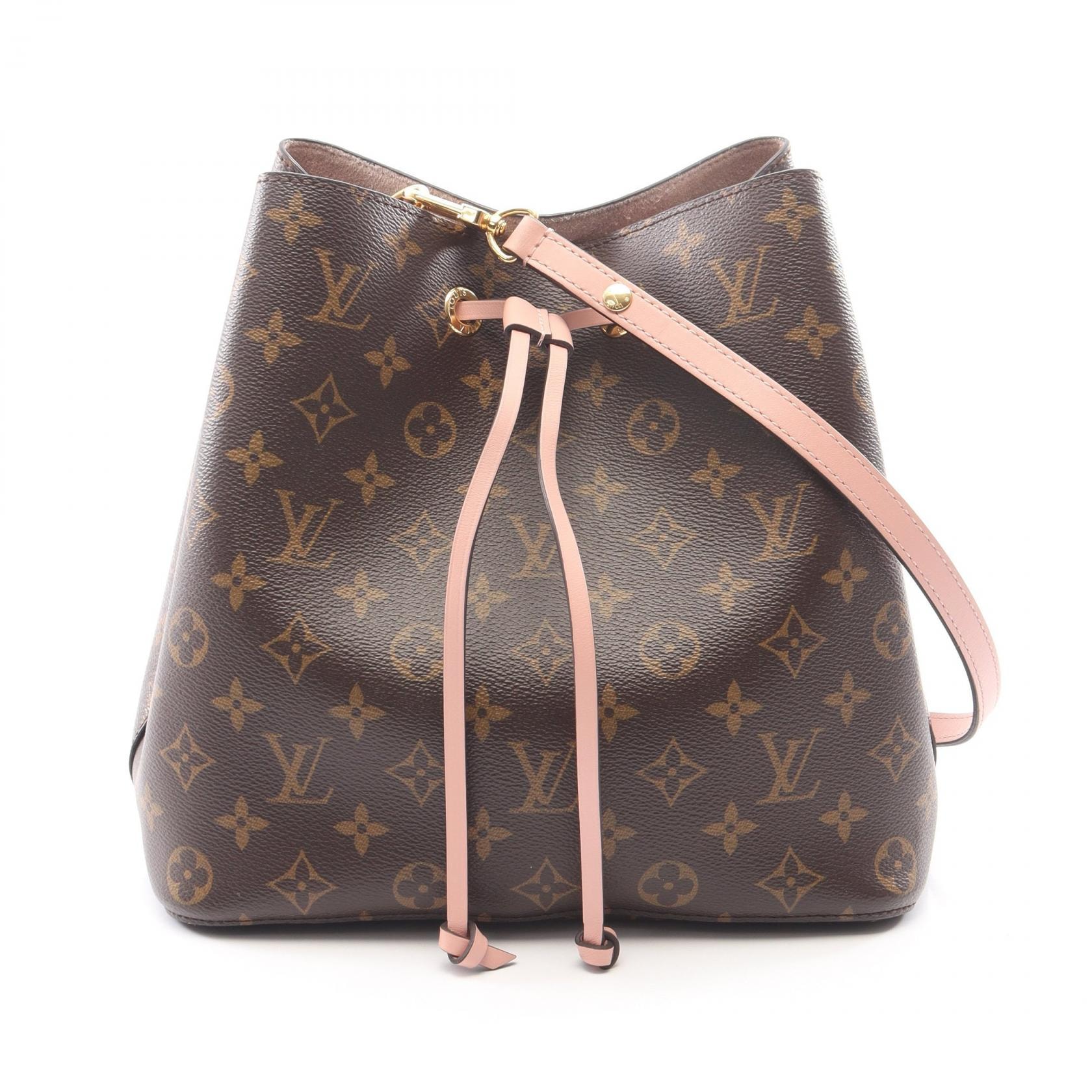 ルイ・ヴィトン LOUIS VUITTON ネオノエ ショルダーバッグ バッグ PVCコーティングキャンバス レザー モノグラム ローズプードル レディース ブラウン系 / ピンク系 M44022 【中古】