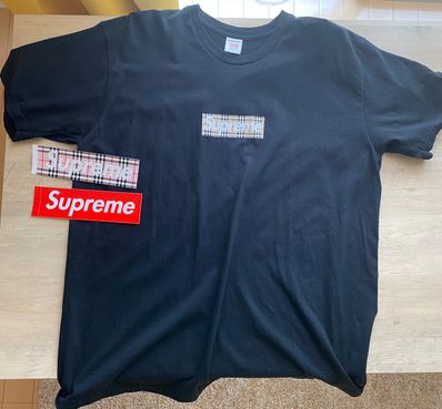 Supreme / Burberry Box Logo Tee "Black"