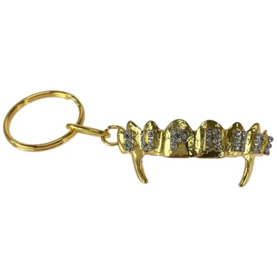 新品未使用 Supreme シュプリーム 19SS FRONTS KEYCHAIN ラインストーン ゴールド シルバー メッキ キーホルダー 男女兼用 603050 【中古】