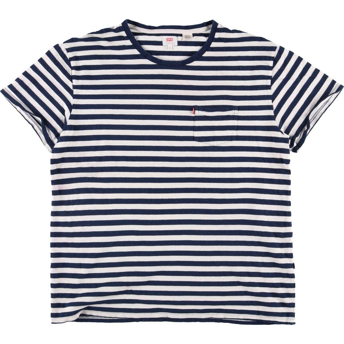 古着 リーバイス Levi's ボーダー柄 半袖 ポケットTシャツ メンズXL相当/eaa536124