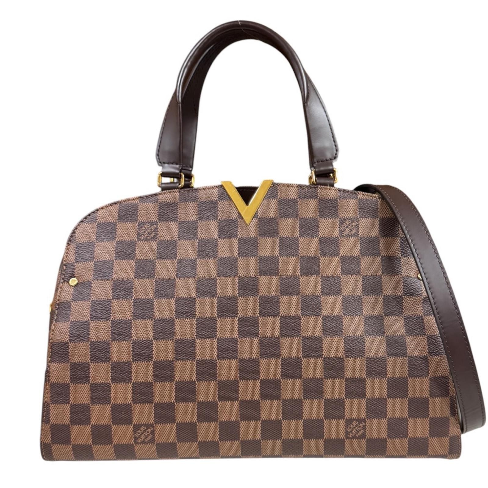 ルイヴィトン ケンジントンボーリング ダミエ ショルダーバッグ ダミエキャンバス N41505 ブラウン レディース LOUIS VUITTON  中古