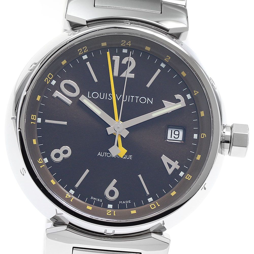 ルイ・ヴィトン タンブール GMT デイト Q1131 メンズ 【中古】