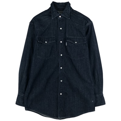 古着 カーハート Carhartt 長袖 デニム ウエスタンシャツ メンズM相当/eaa609602