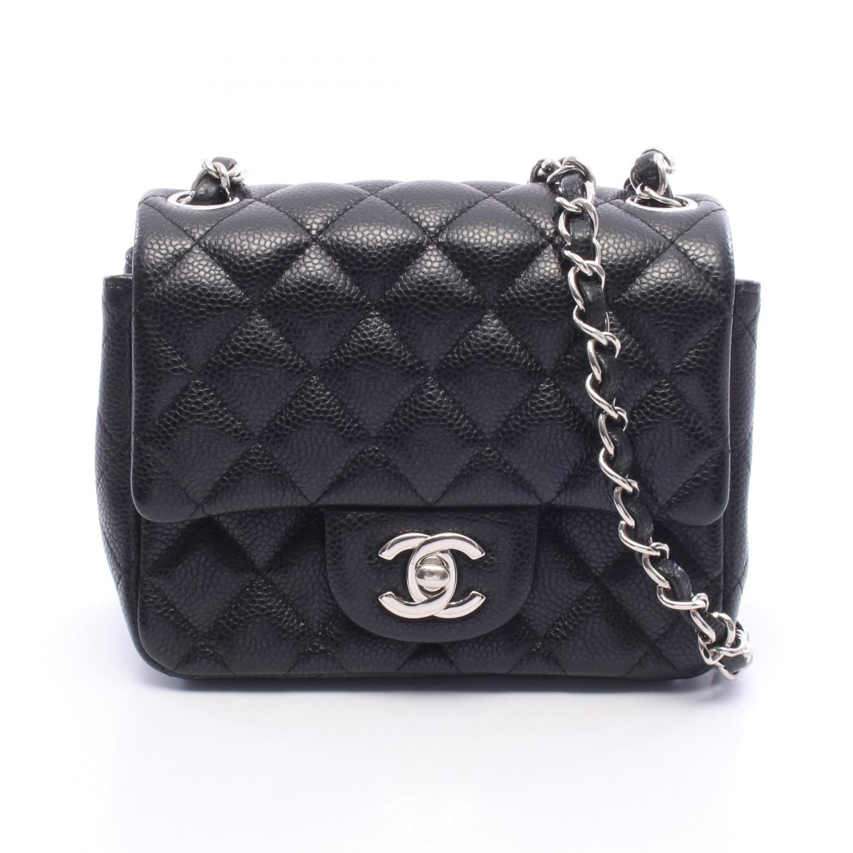 シャネル CHANEL ミニマトラッセ ショルダーバッグ バッグ キャビアスキン(グレインドカーフ) レディース ブラック系 【中古】