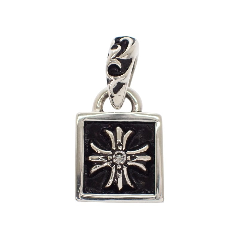 Chrome Hearts Framed CH Plus Charm 1 Diamond "Silver"