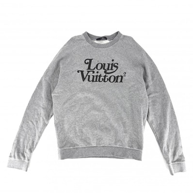 LOUIS VUITTON ルイヴィトン スウェット NIGOコラボ 裏起毛 トップス クルーネック アパレル M グレー コットン メンズ 秋 冬【中古品】
