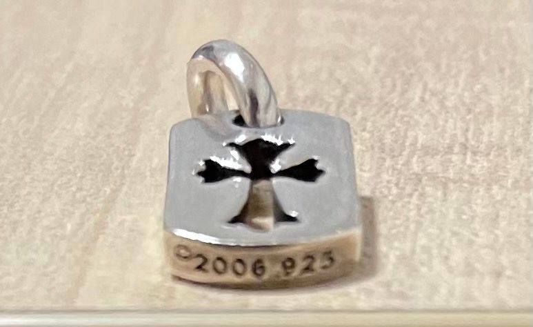 Chrome Hearts Dog Tag Tiny Cut Out Cross "Silver"