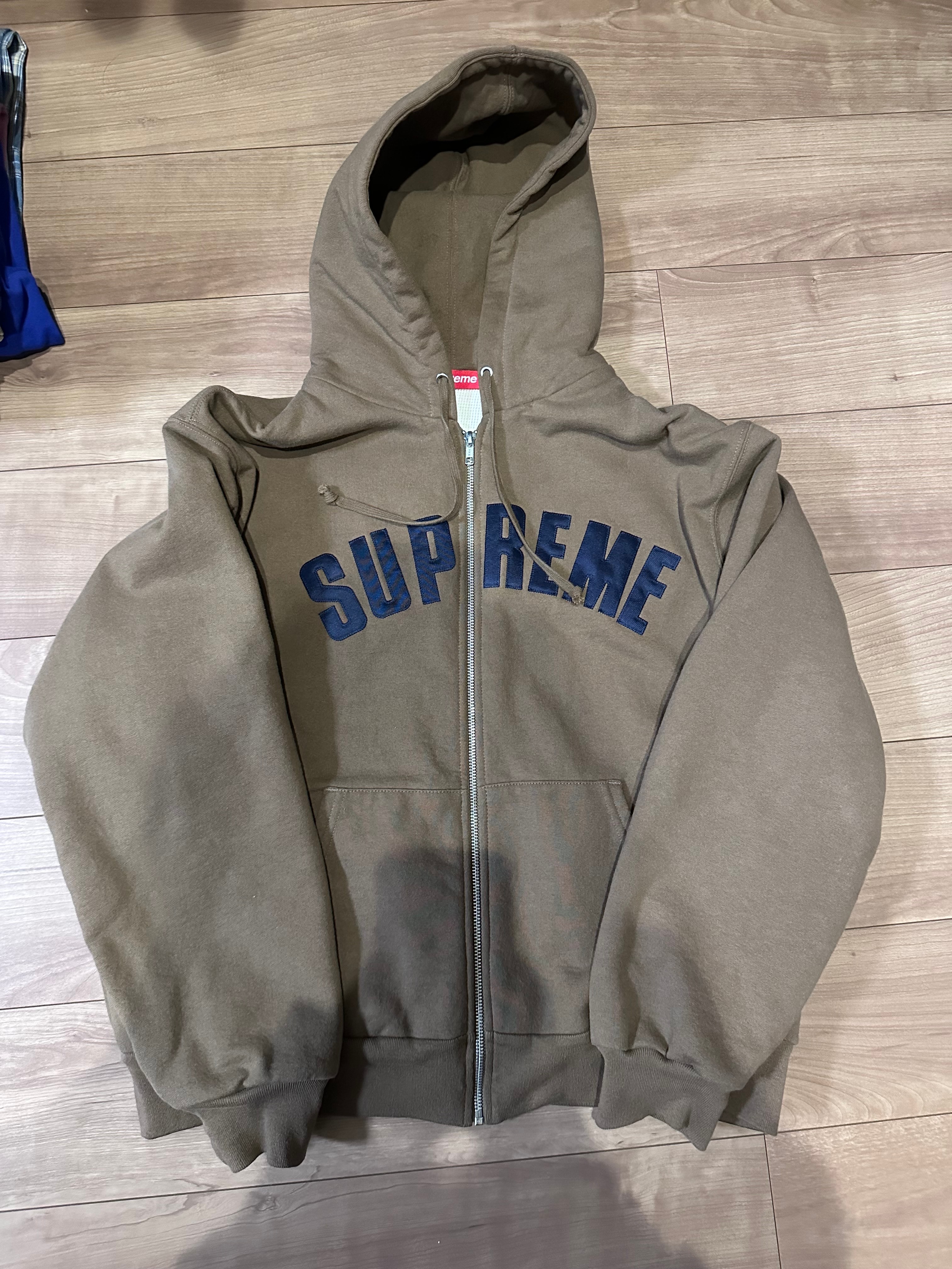 Supreme Arc Thermal Lined Zip Up Hooded Sweatshirt 
