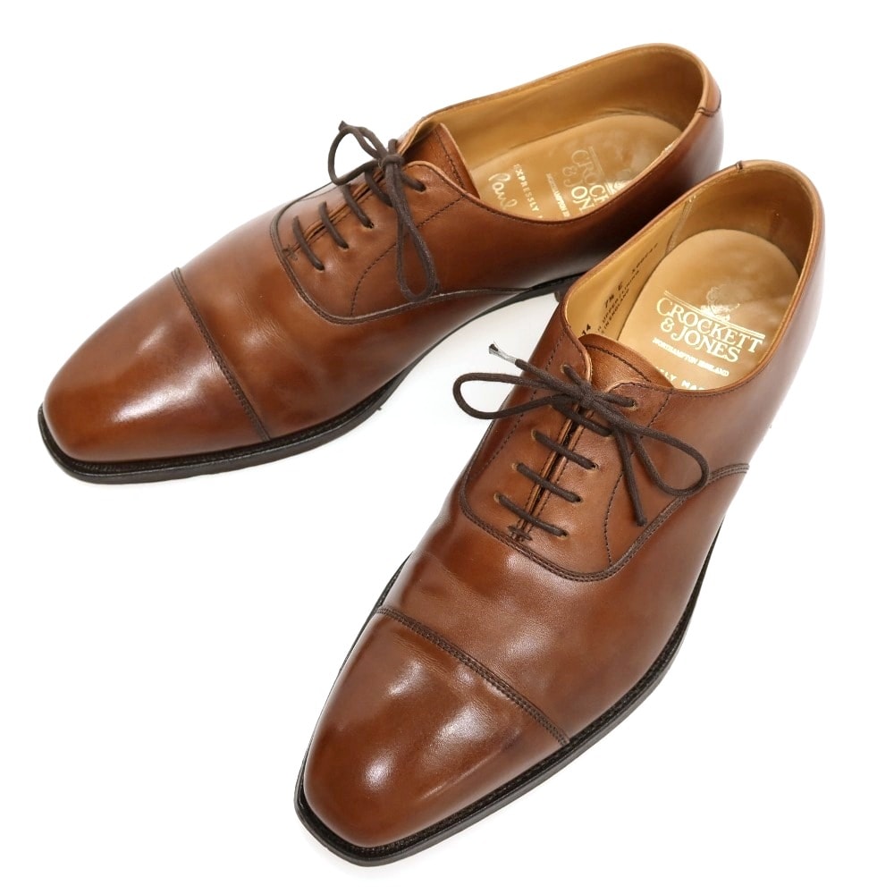 【中古】クロケットアンドジョーンズ CROCKETT&JONES HALLAM 5057 14 ポールスミス ドレスシューズ ブラウン【サイズ7 1/2 E】【メンズ】