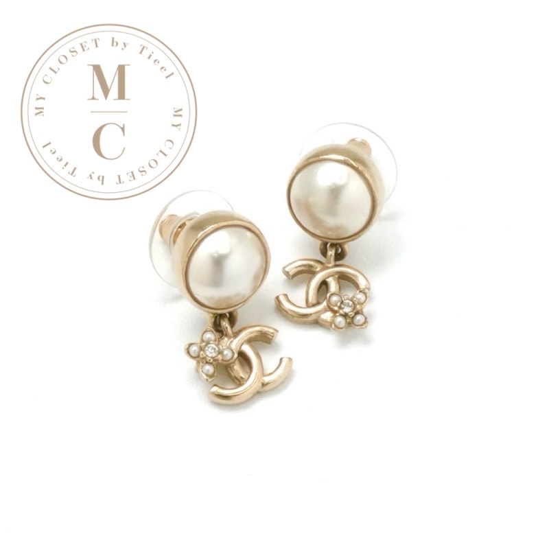 シャネル CHANEL ピアス イヤリング ゴールド ココマーク ラインストーン