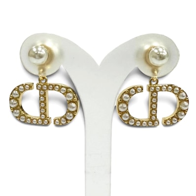 未使用品 ディオール Dior Tribales ピアス ホワイト レディース