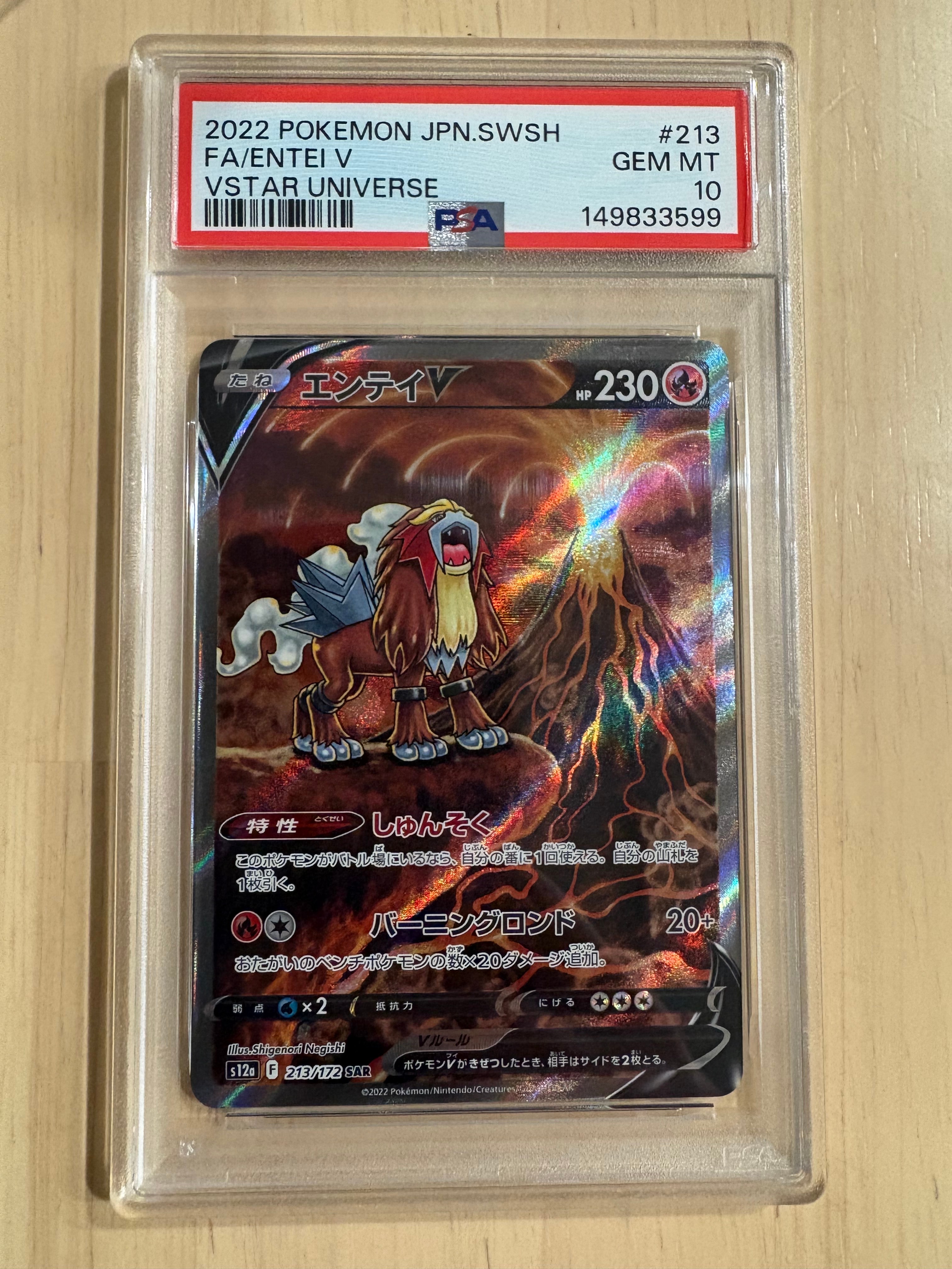 PSA10】エンテイV SAR[s12a 213/172](ハイクラスパック「VSTAR