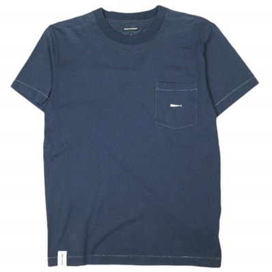 DESCENDANT ディセンダント 日本製 CACHALOT CROP SS ワンポイント刺繍ポケットTシャツ 1 NAVY 半袖 トップス g26641