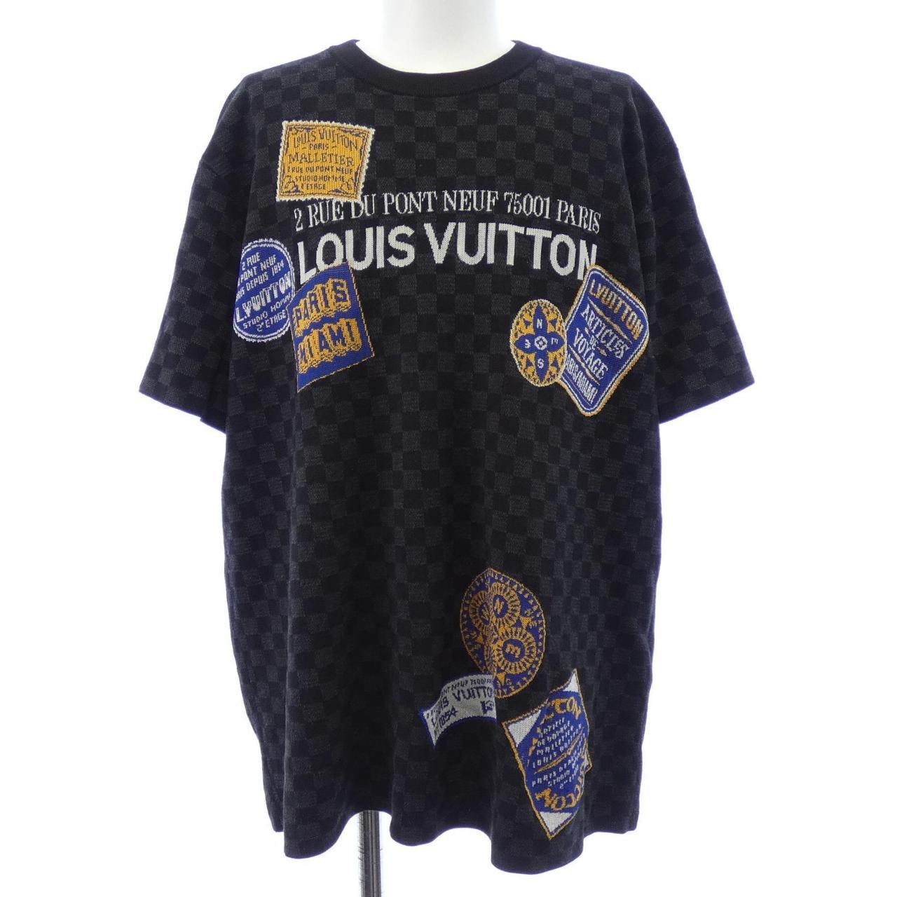 ルイヴィトン LOUIS VUITTON ダミエ ショートスリーブ シグネチャークルーネック HTN10WUQH ニット