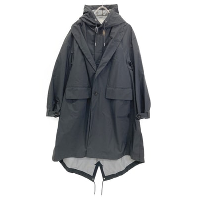 サカイ 23AW 23-03052M ネイビー ナイロンボンディングコート 2