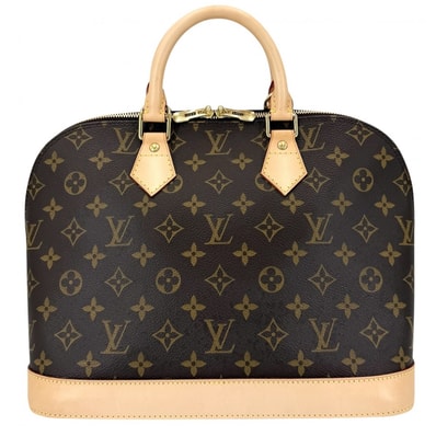 LOUIS VUITTON ルイヴィトン ハンドバッグ アルマPM Alma ブラウン 茶 M51130 モノグラムキャンバス ゴールド金具 レディース【中古品】