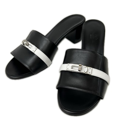 エルメス 【美品】4251022Z GIGI 50 ジジ50 ケリーバックル レザー サンダル 38