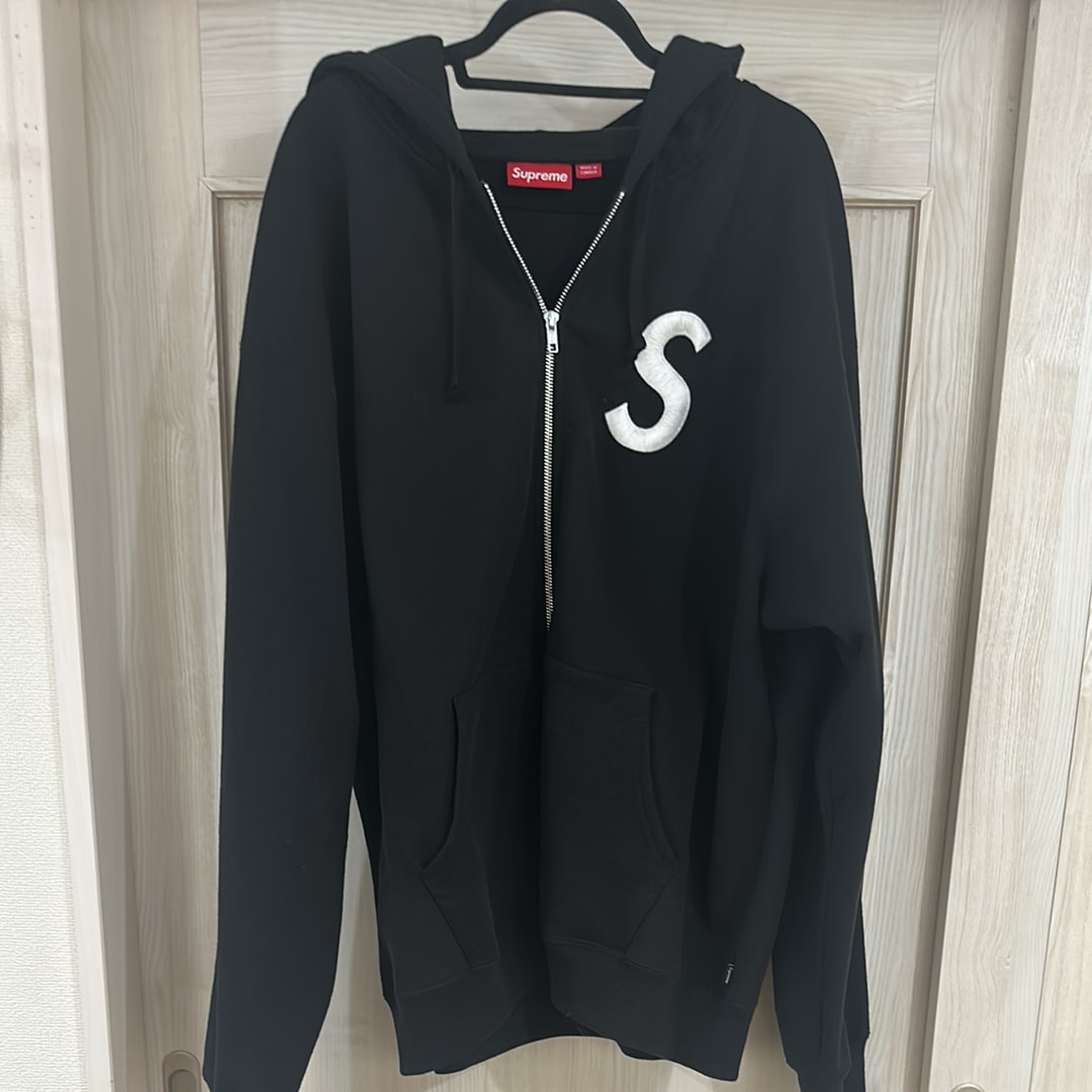 Supreme S Logo Zip Up Hooded Sweatshirt "Black" (FW24)
