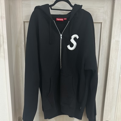 Supreme S Logo Zip Up Hooded Sweatshirt "Black" (FW24)