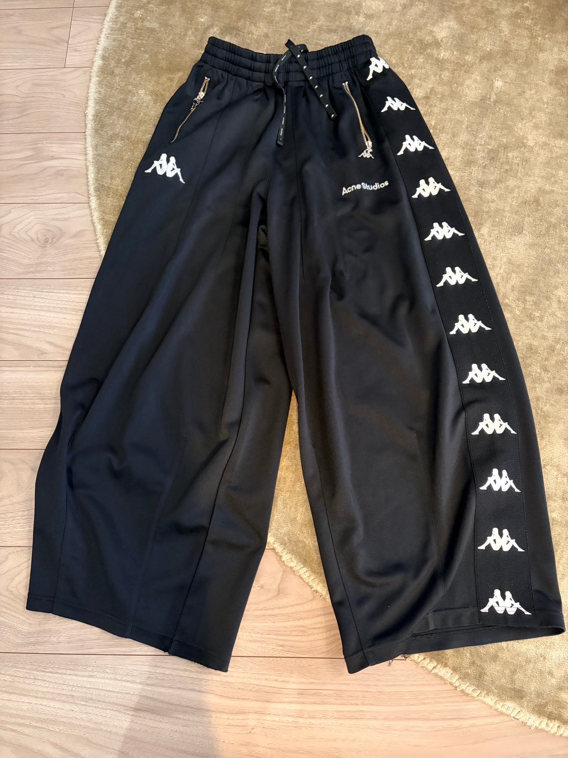 Acne Studios x Kappa Relaxed Fit Trousers "Black"