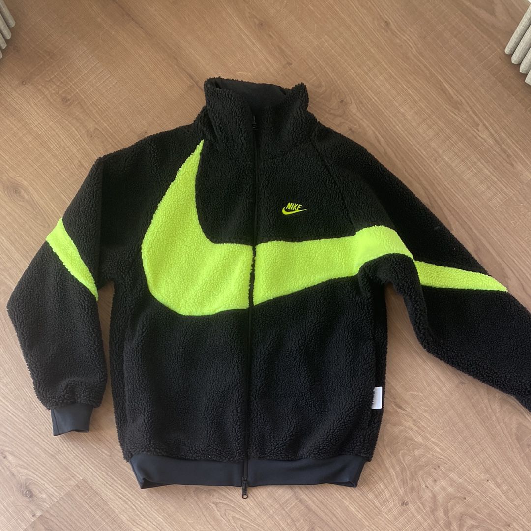 Nike Big Swoosh Reversible Boa Jacket"Black Neon"