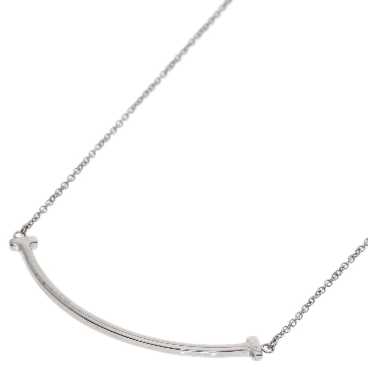 TIFFANY&Co. ティファニー Tスマイル スモール ネックレス K18WG レディース [中古]