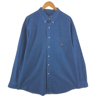 古着 ラルフローレン Ralph Lauren CHAPS チャップス 長袖 ボタンダウンデニムシャツ メンズXL相当/eaa534341