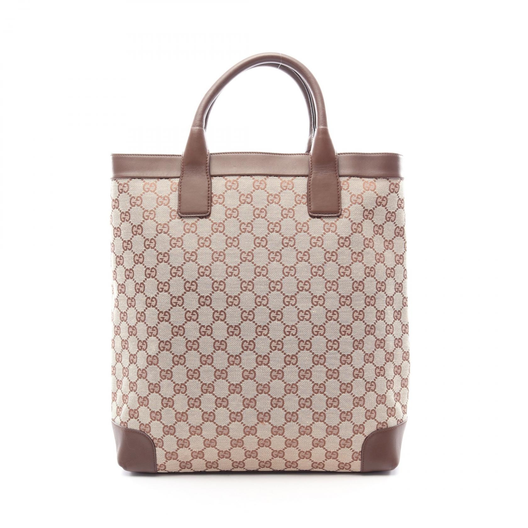 グッチ GUCCI GGキャンバス トートバッグ バッグ キャンバス レザー レディース ベージュ系 002・1121 【中古】