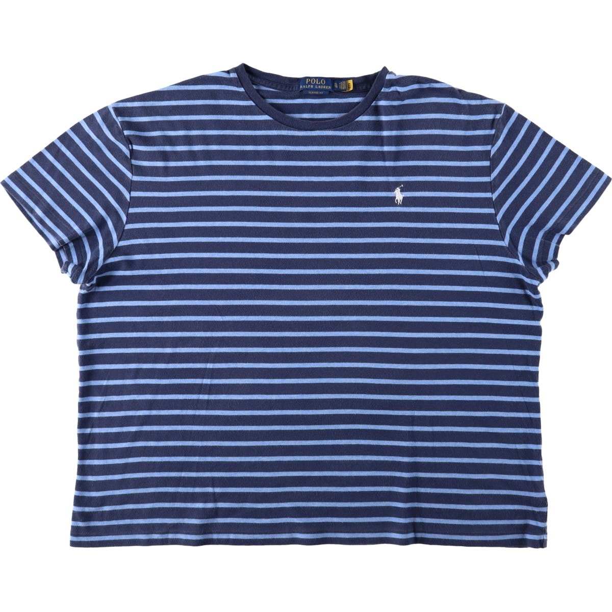 古着 ラルフローレン Ralph Lauren POLO RALPH LAUREN CLASSIC FIT 半袖 ボーダーTシャツ メンズXL相当/eaa680544