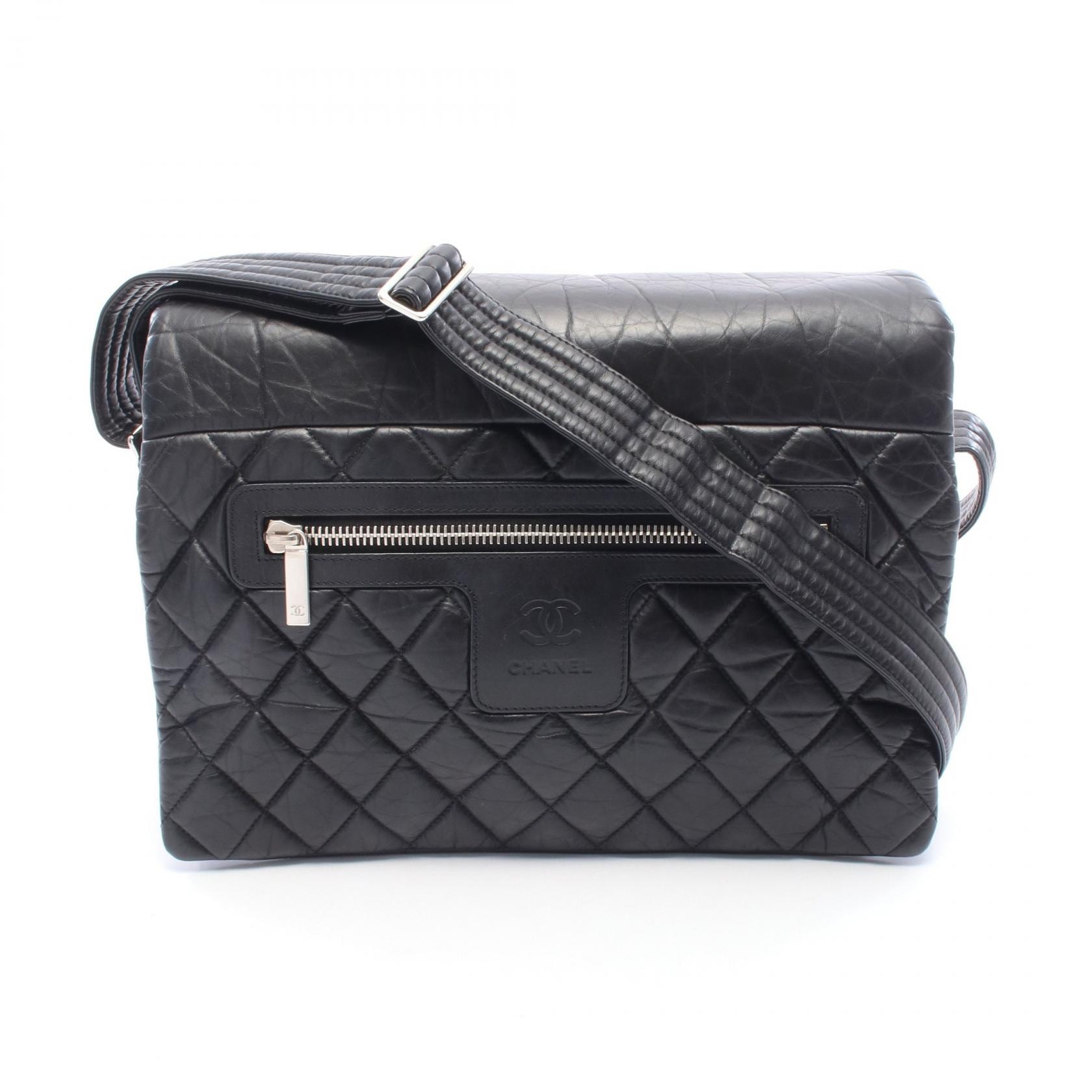 シャネル CHANEL コココクーン メッセンジャーバッグ ショルダーバッグ バッグ カーフ(牛革) レザー レディース ブラック系 【中古】