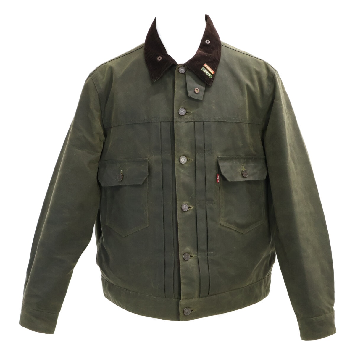 バブアー xLEVI'Sリーバイス【美品】MWX2522OL51 2nd Type II Waxed Jacket ワックス トラッカージャケット Large