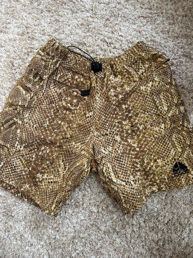 Supreme Nike ACG Nylon Trail Short "Gold Snakeskin"