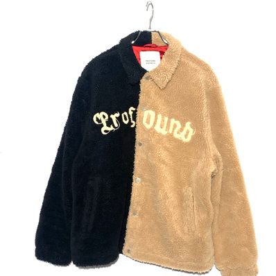 PROFOUND AESTHETIC Split Color-Blocked Shearling Jacket "Beige"
