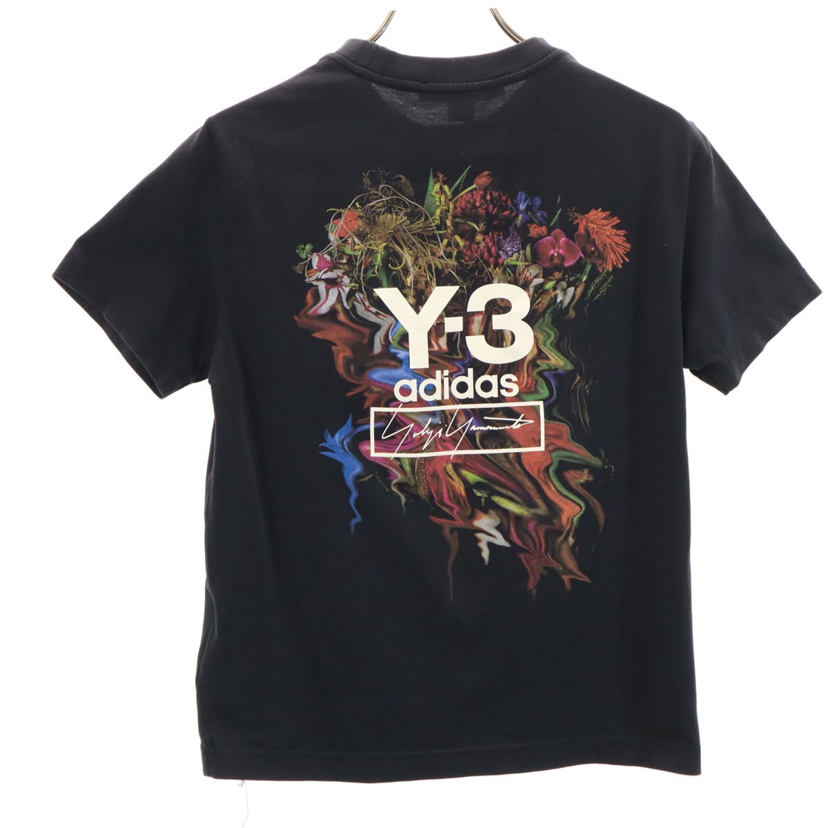 Y-3 ワイスリー バックプリント 半袖 Tシャツ XS ブラック ヨウジヤマモト adidas