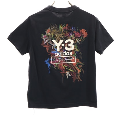 Y-3 ワイスリー バックプリント 半袖 Tシャツ XS ブラック ヨウジヤマモト adidas
