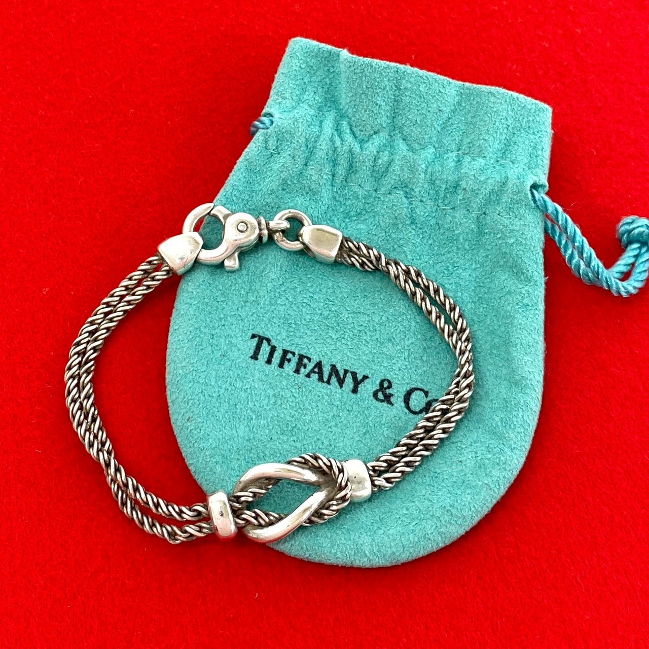 TIFFANY&Co. ティファニー センターノット ダブルロープ ブレスレット シルバー925 ブレスレット シルバー
 32528