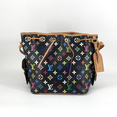 LOUIS VUITTON(ルイ・ヴィトン) プチ ノエ モノグラムマルチカラー ラゲージタグ付 M42230 ショルダーバッグ ノワール×マルチカラー