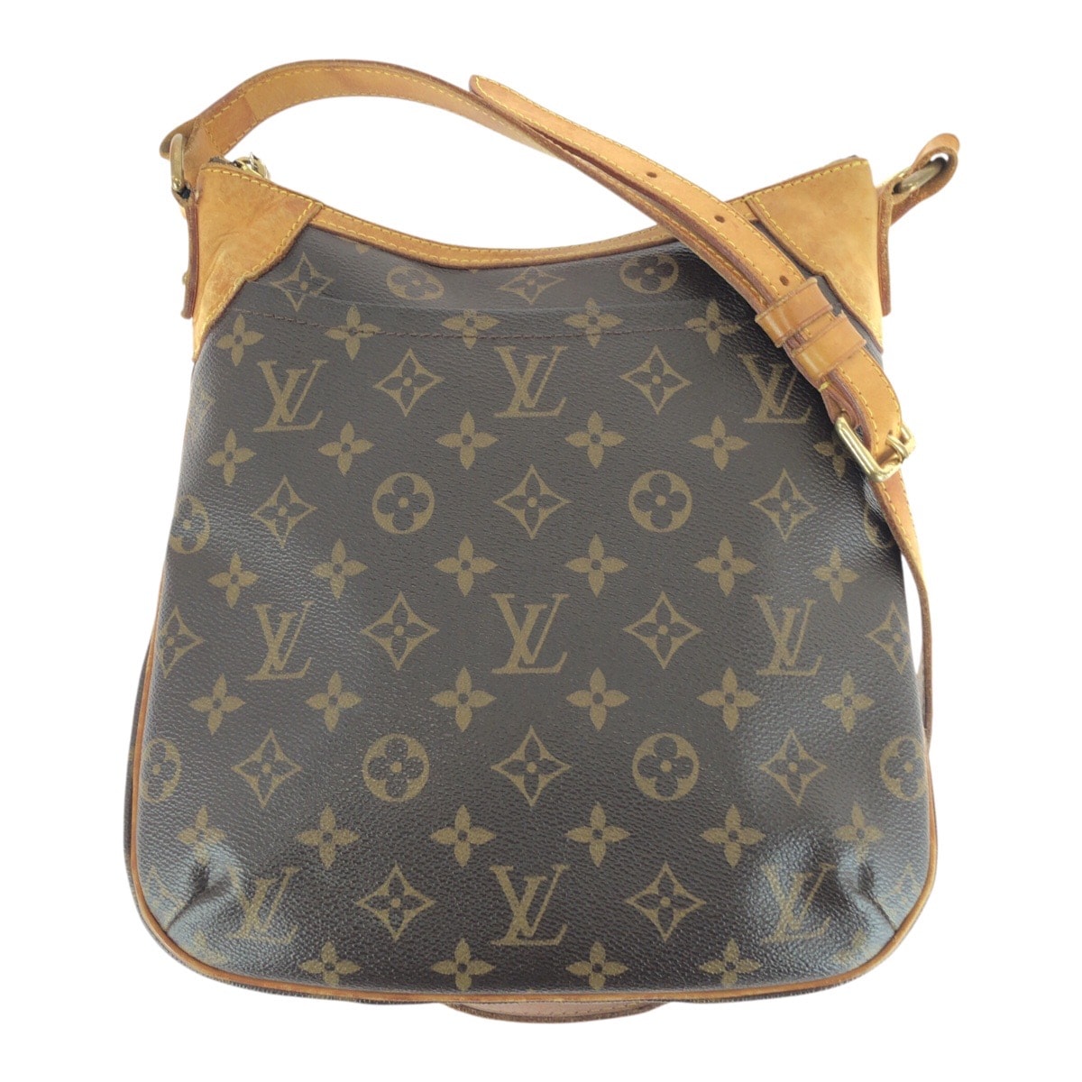 LOUIS VUITTON ルイヴィトン モノグラム オデオンPM ブラウン ゴールド金具 PVC レザー/ ショルダーバッグ 斜め掛け 505279 【中古】