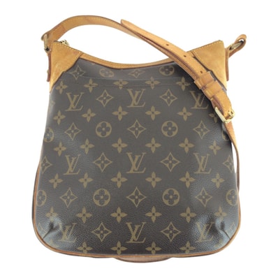 LOUIS VUITTON ルイヴィトン モノグラム オデオンPM ブラウン ゴールド金具 PVC レザー/ ショルダーバッグ 斜め掛け 505279 【中古】