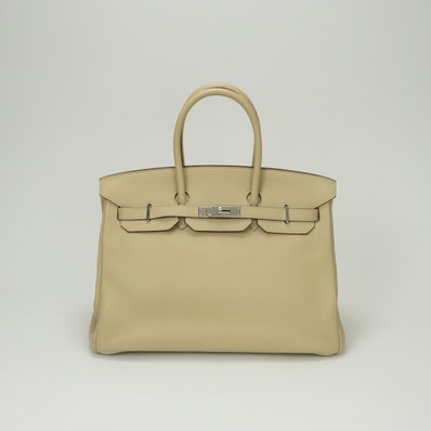 エルメス HERMES バーキン35 バーキン 35 バッグ トートバッグ トゴ パルシュマン Parchemin ベージュ系 beige シルバー金具 ハンドバッグ