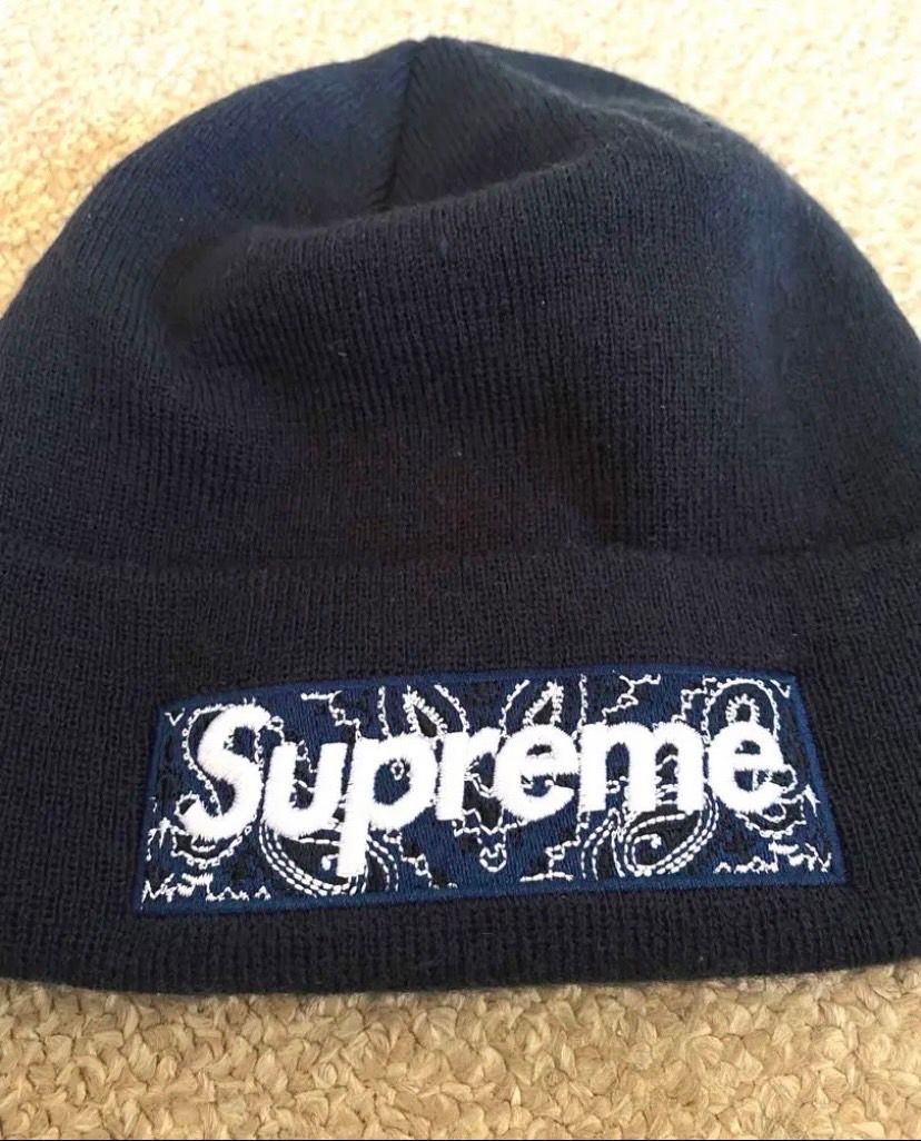 Supreme New Era® Box Logo Beanie "Navy"
