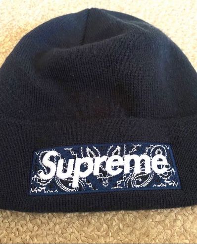Supreme New Era® Box Logo Beanie "Navy"