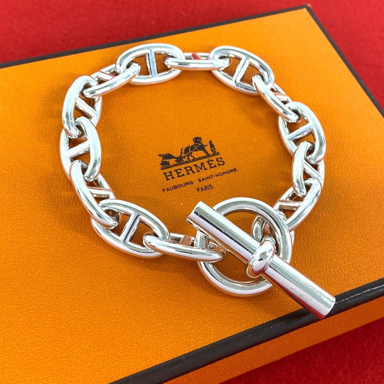 HERMES エルメス シェーヌダンクル GM 13コマ ブレスレット シルバー925 ブレスレット シルバー
 57102
