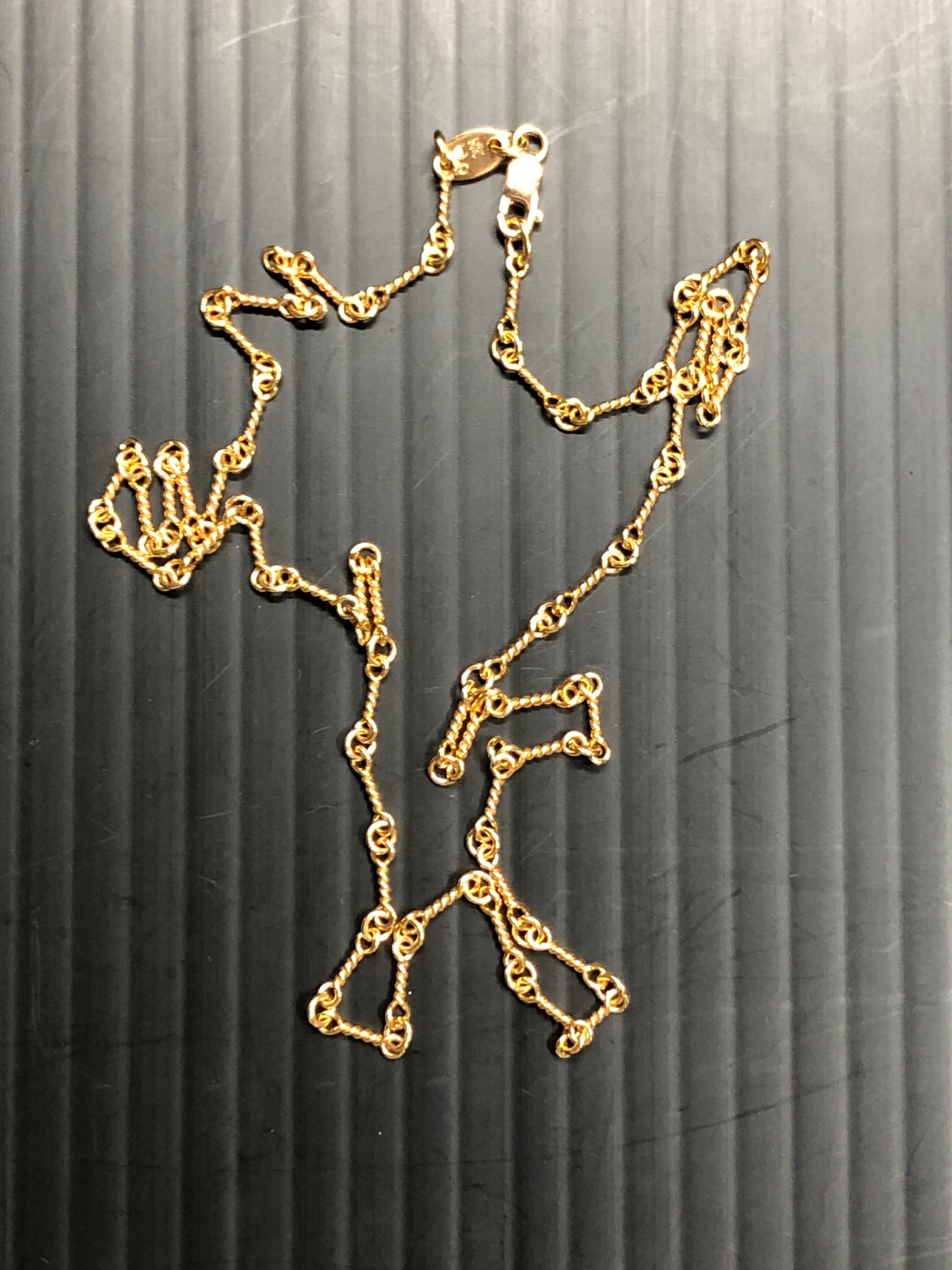 Chrome Hearts 22K Twist Chain Necklace "Yellow Gold"