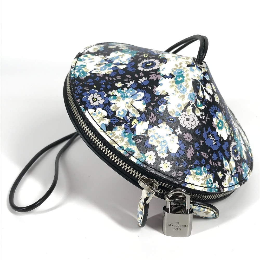 ルイヴィトン LOUIS VUITTON トゥピ 花柄 フラワー柄 カバン 肩掛け ショルダーバッグ レザー ブラック 美品