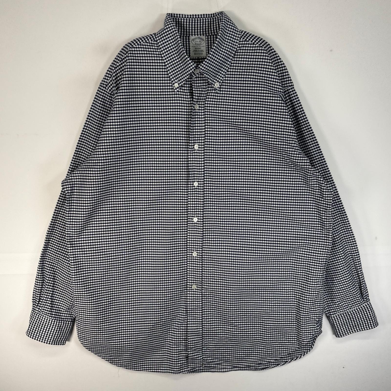 古着 ブルックスブラザーズ Brooks Brothers 長袖シャツ MAKERS USA製 REGENT XL  ネイビー系 チェック メンズ